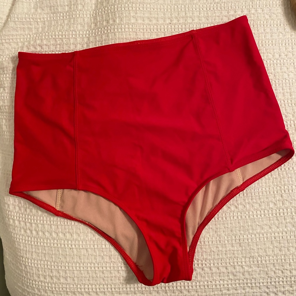 Red Kortni Jeane High Waisted Bottoms